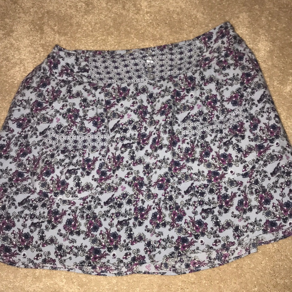 Floral A-line skirt